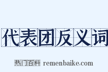 代表团反义词是什么意思的图片
